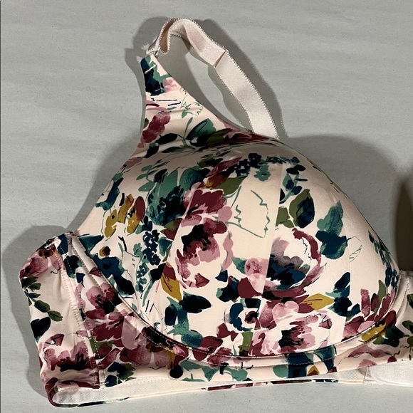 Torrid Curve 360 Back Smoothing Lightly Lined Deep V Plunge Bra Floral 44B - Picture 2 of 8